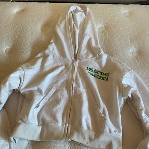 Super cute crop top zip up